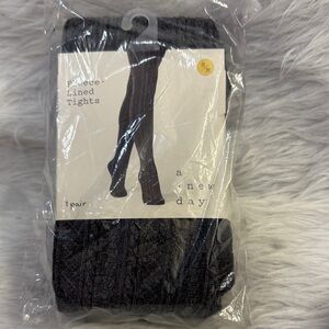A New Day Black Fleece Lined Tights
